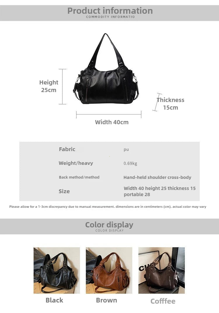 Soft Interior Compartment Shoulder Bags 2026 High Quality Contrasting Colors Bags for Women Fashion Zipper Pu Women's Handbags Quick Pick Grocers