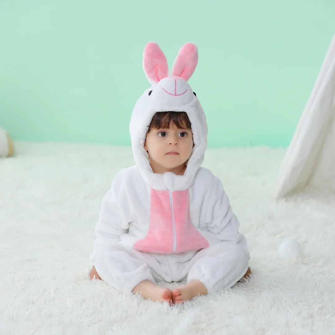 Newborn Baby Romper Infant Long Sleeve Clothes Kigurumi Cute Rabbit Animal Cartoon Jumpsuit Girls Boys Pajamas Costume Halloween Quick Pick Grocers
