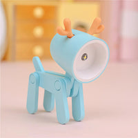 LED Night Light Mini Folding Desk Lamp Cute Pet Lights Dog Deer Portable Night Light Student Living Room Decor Gift Quick Pick Grocers