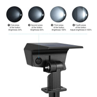 Built-in Large Capacity Battery 1200mAh LED Solar Floodlight Waterproof Spotlight Lamp Long Working Time For Garden Lawn Pathway Quick Pick Grocers