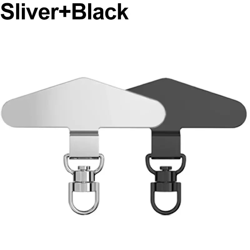 Anti-Lost Phone Lanyard Universal Replacement Connector Tether Tab Clip Metal Card Pad Adapter for IPhone Samsung Secure Fit Quick Pick Grocers