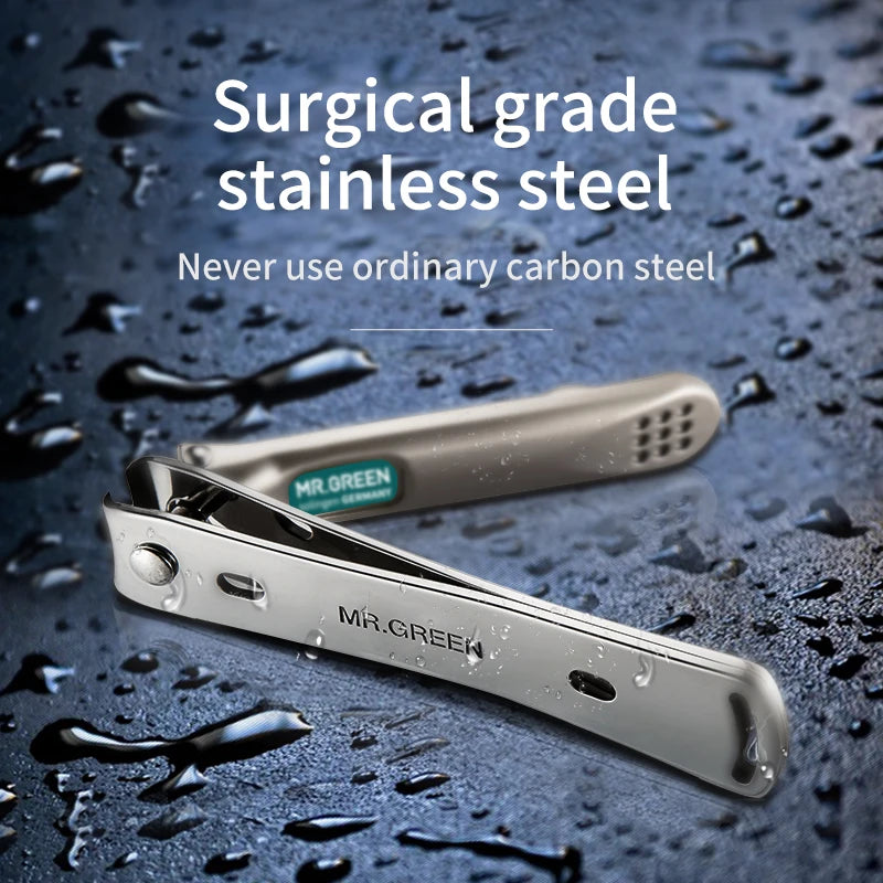 MR.GREEN Nail Clippers Stainless Steel Curved blade Clipper Fingernail Scissors Cutter Manicure tools trimmer with nail files Purest Peak