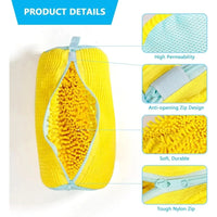 1PCS Wash Shoes Bag Padded Net Laundry Shoes Protector Fluffy fibers Polyester Washing Shoes Machine Laundry Bag Drying Bags Quick Pick Grocers
