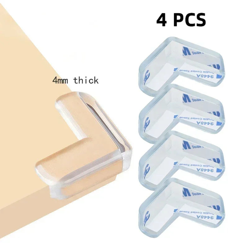 Transparent PVC Baby Protection Strip with Double-Sided Tape Anti-Bumb Kid Safety Table Edge Furniture Guard Corner L Protectors Purest Peak