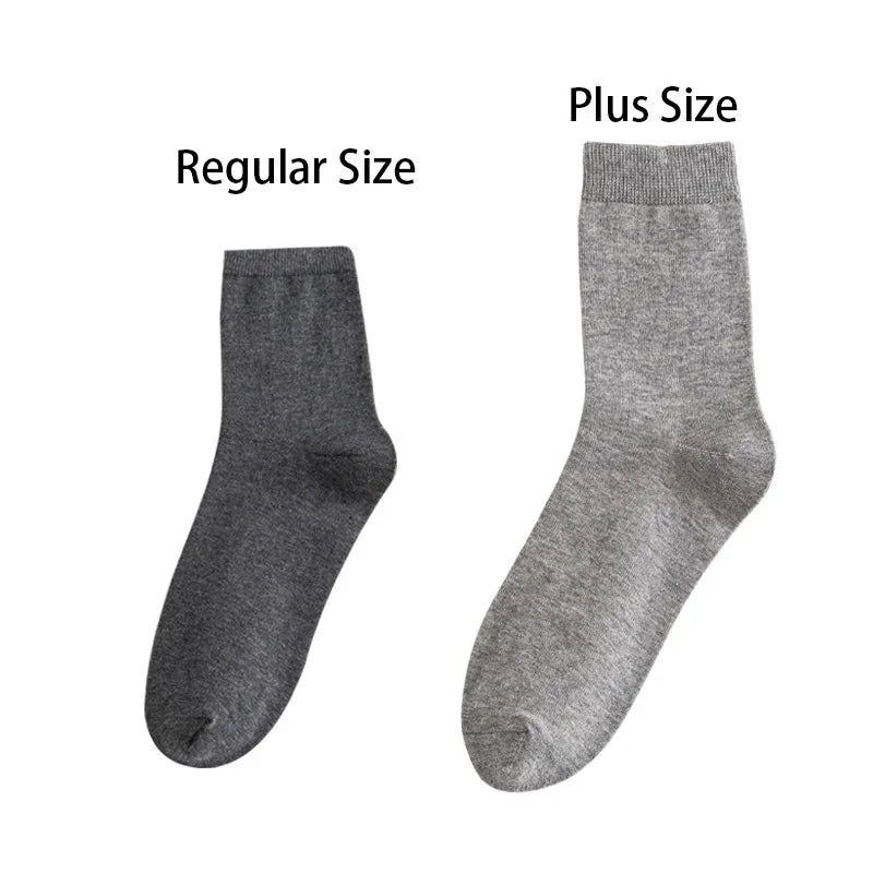 10Pairs/Lot Men Combed Cotton Socks Black Casual Business Breathable High Quality Man Sock New For Male Plus Size EU38-48 Quick Pick Grocers