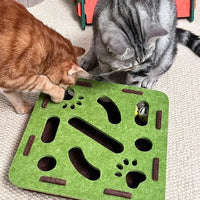 Pet Cat Puzzle Maze Holes Toys Felt Box With Bell Ball Kitten Playing Toys Interactive Funny Combination Set Cat Supplies Econic Blanks