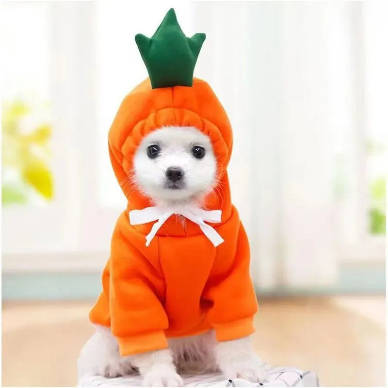 Cute Dog Hoodie Pet Fruit Clothes Funny Dog Cat Coats with Hat Halloween Cosplay Costume Dogs Hooded Sweatshirt for Puppies Cat Econic Blanks