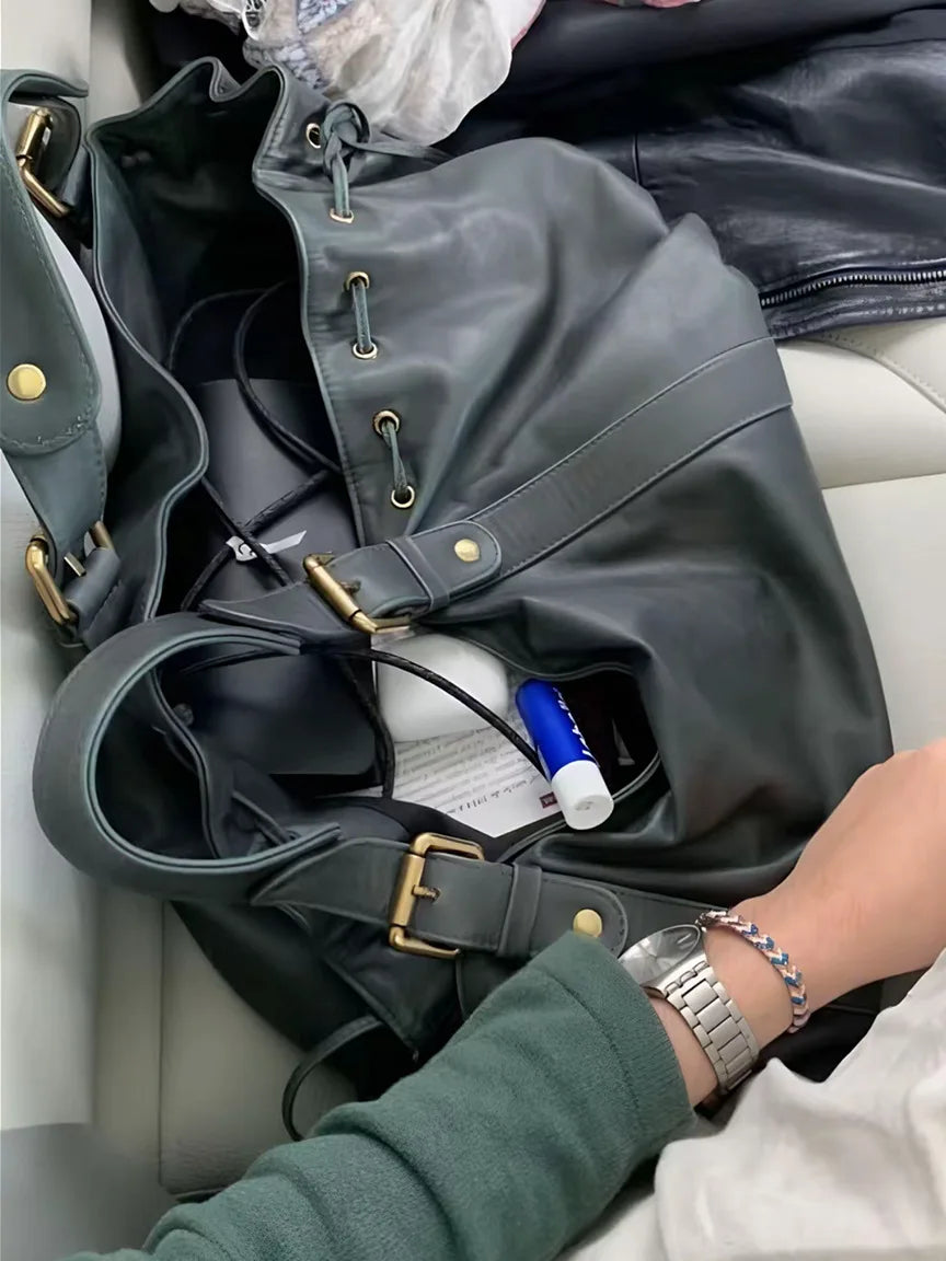 Women's Crossbody Simple Handbag Commuter Shoulder Boston Bag Stylish Versatile Work Bag Soft Polyester Interior Quick Pick Grocers