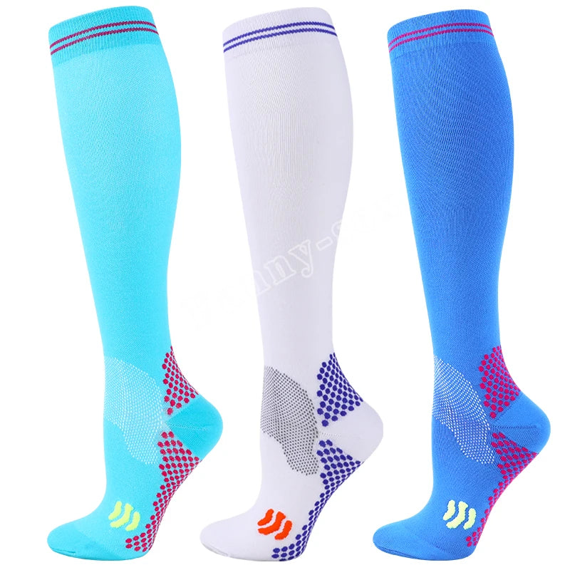 1/3 Pairs Dropship Compression Socks Varicose Veins 20-30 Mmhg Men Women Socks For Running Cycling,Football Soccer Stockings Quick Pick Grocers