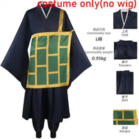 Geto Suguru Cosplay Costume Black Blue Kimono School Uniform Anime Clothe Halloween Costumes For Women Man Quick Pick Grocers