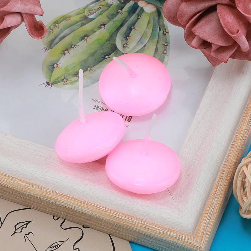 6/10/16Pcs Unscented Discs Candles Floating For Valentine's Day Party Wedding Home Bathtub Decor Romantic Confession Candlelight Econic Blanks