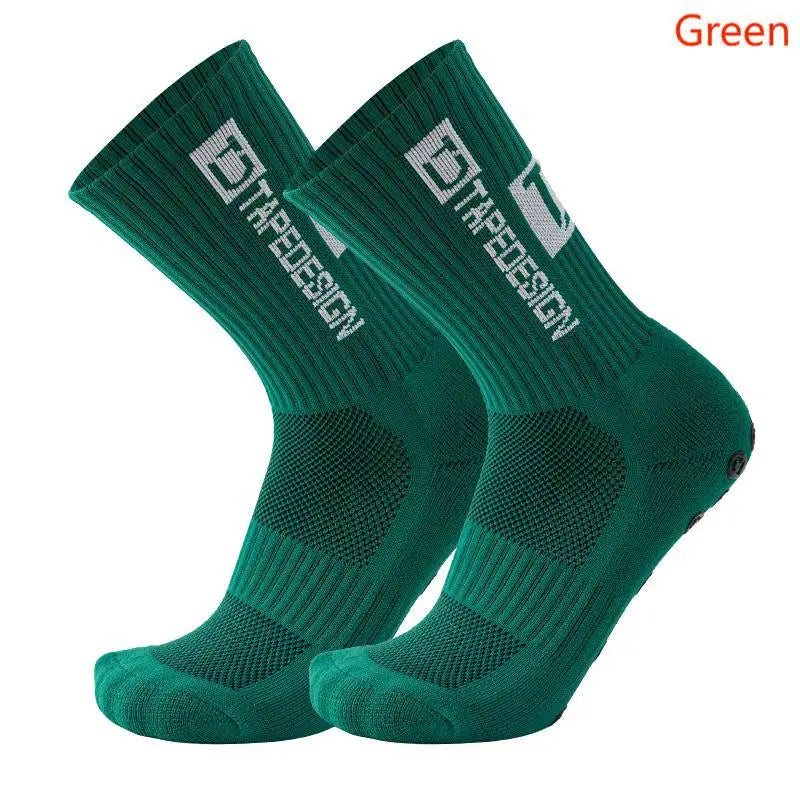 TAPEDESIGN New Anti Slip Football Socks  Soccer Sport Cycling Sport Socks For Kids and Adult Quick Pick Grocers