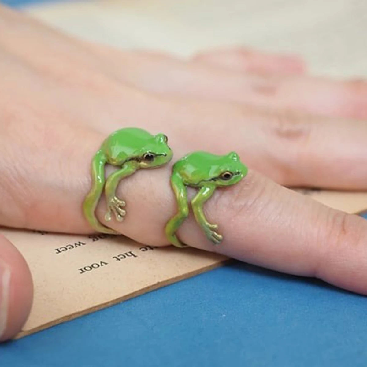 Exquisite Green Enamel Frog Open Ring For Women Cute Animal Lovely Party Adjustable Finger Jewelry Men Accessories Gifts N856 Quick Pick Grocers