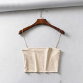 2022 Summer Women's Crop Top Sexy Elastic Cotton Camis sleeveless Short Tank Top Bar Quick Pick Grocers