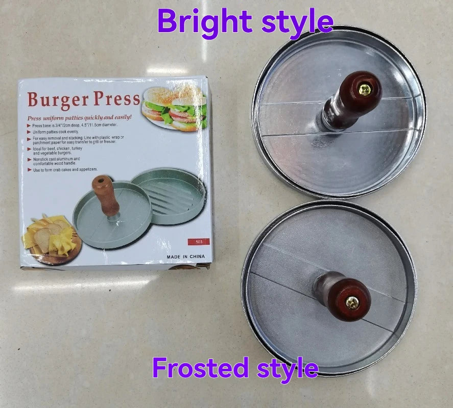 Burger Press Non-Stick Hamburger Patty Maker with Wax Paper Aluminum Burger Maker for Kitchen BBQ Grill Econic Blanks