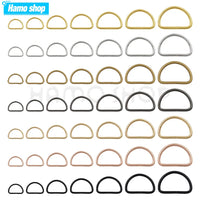 20-1000pcs Metal D Ring Adjustable Buckle Clasp For Webbing Backpacks Straps Bags Cat Dog Collar Chain Buckles DIY Accessorie Quick Pick Grocers