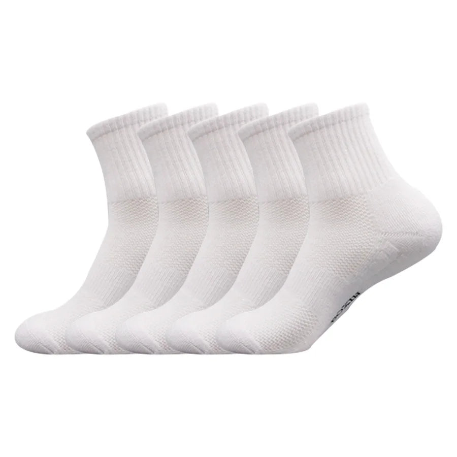 5/10/20 Pairs New Cool Men Black White Warm Socks Set Autumn Winter Male Solid Color Sport Short Socks For Men Dropshipping Quick Pick Grocers