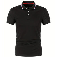 2025 Hot Sale Men's Summer Casual Breathable Comfortable Polo Shirt Men's Solid Color High Quality Short Sleeve T-Shirt Quick Pick Grocers