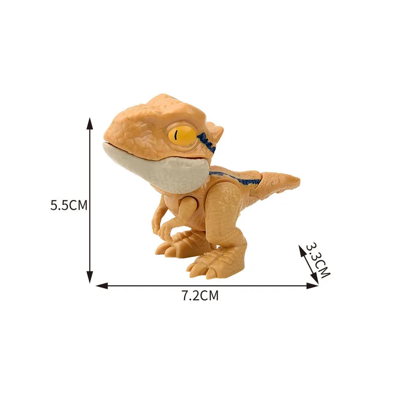 Jurassic Finger Dinosaur Triceratops Tyrannosaurus Model Toys for Kids Creative Finger Biting Dinosaurs Interactive Toy Boy Gift Quick Pick Grocers