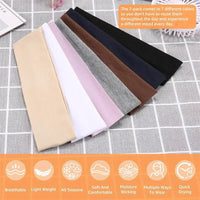 7PCS Elastic Sports Headbands For Women Stretchy Candy-Colored Hairbands Fashion Sweatbands For Fitness Yoga Running Cycling Quick Pick Grocers