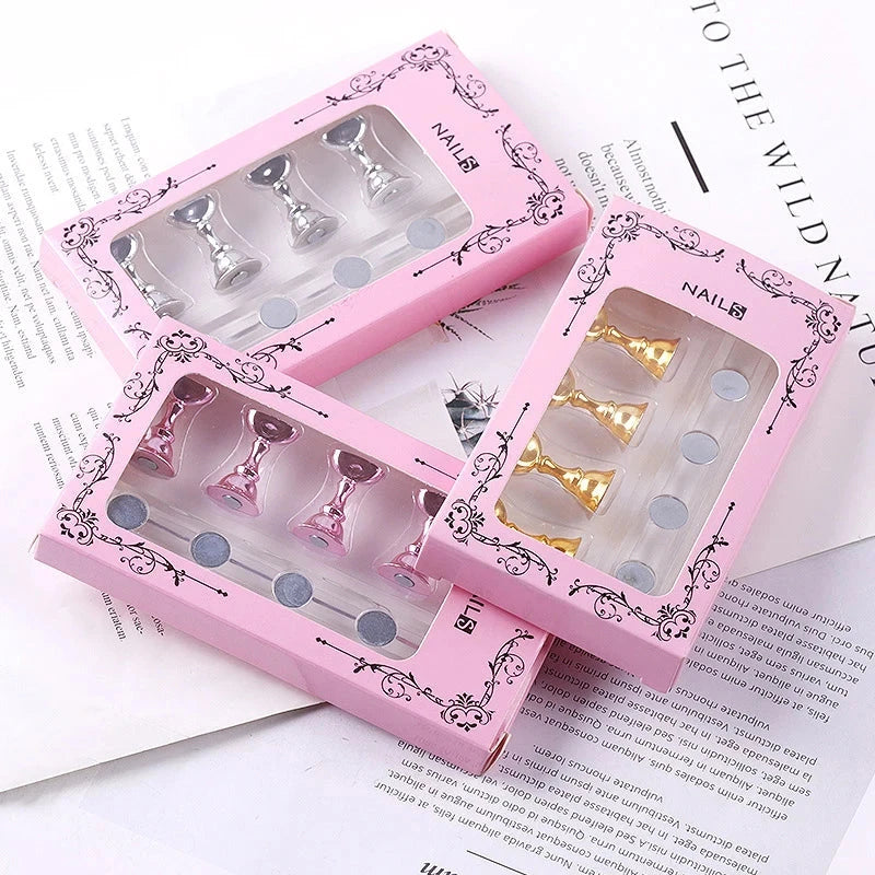5/30pcs/Set Magnetic Nail Holder False Nail Tip Practice Stand Crystal Base Holder Nail Art Display For Art Salon DIY & Practice Econic Blanks