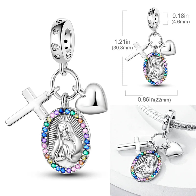 2025 Hot Sale Charms Bead 925 Sterling Silver Pink Butterfly Luminous Firefly Dangle Fit Bangle Bracelet Necklace DIY Jewelry Econic Blanks