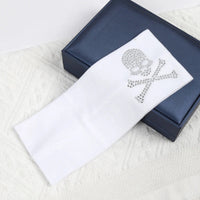SKull Design Retro Street Punk Style Rhinestone Hair Strap Hot Girls Elastic Wide Edge Hairband Sports Anti Sweating Headband Quick Pick Grocers