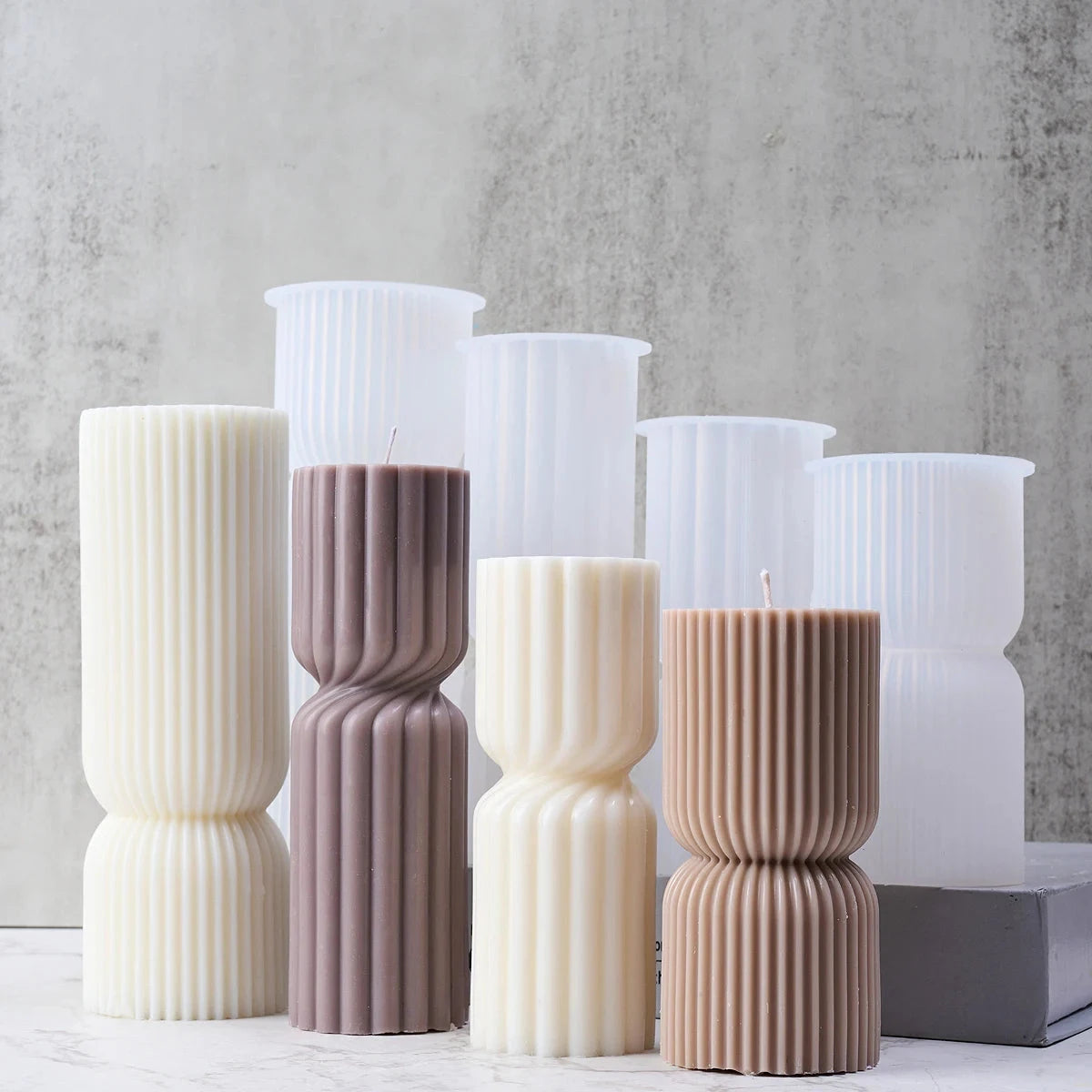 Nordic Style Cylindrical Candle Silicone Mold Aromath Candles Soap Making DIY Plaster Resin Craft Casting Molds Home Table Decor Econic Blanks