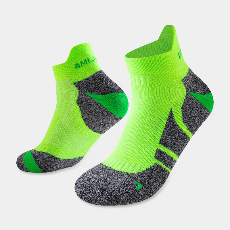 2025 Professional Marathon Running Sock Men Women Sports Fitness Thickened Cushioned Short Tube Low Cut Boat Ankle Socks Quick Pick Grocers