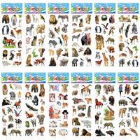 10 Sheets 3D Puffy Stickers Animals Bulk Stickers Scrapbook Decoration Birthday New Year Christmas Gifts for Kids Boys Girls Quick Pick Grocers
