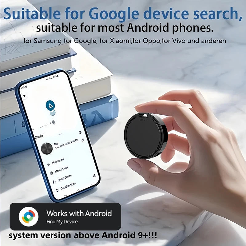 Mini Bluetooth Tracker For Android Work With Google Find Hub Device Key Finder Item GPS Locator for Pet Luggage Wallet Smart Tag Quick Pick Grocers