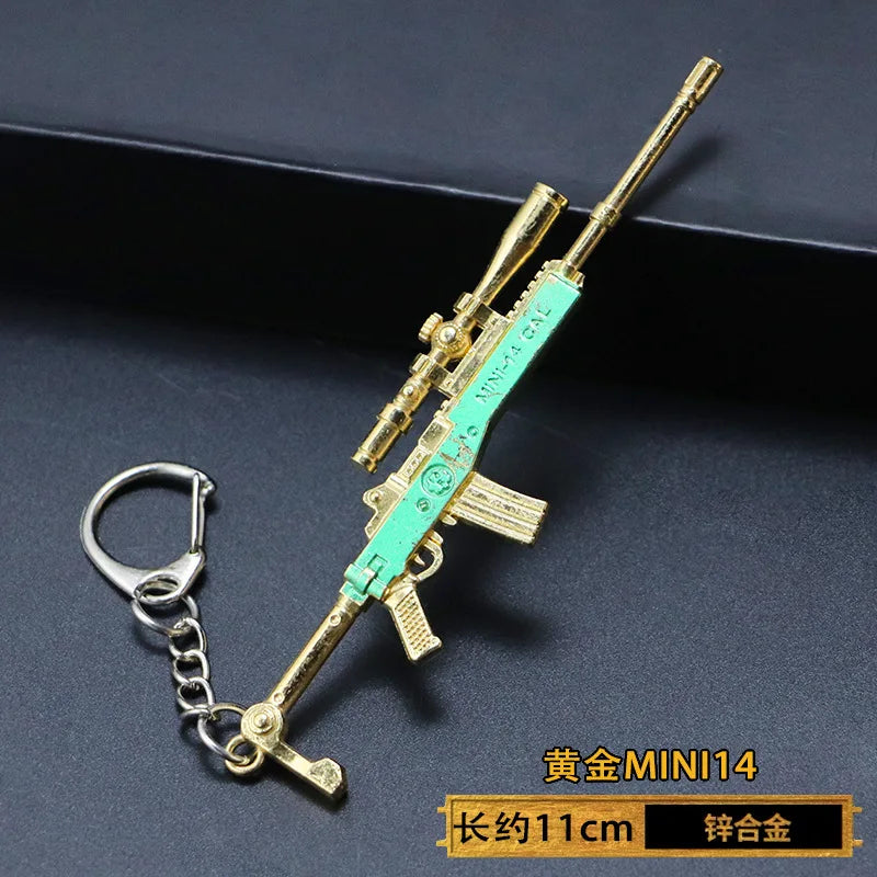 1pc Toy Gun Keychain, Alloy Toy Gun Model Pendant Car Key Chain Car Key Ring Gift For Men Boys Quick Pick Grocers