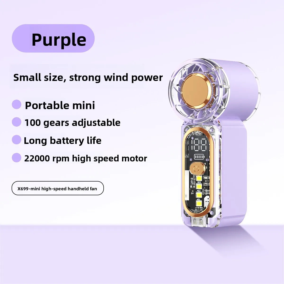 High Velocity Portable USB Charging Hand Fan Mini Powerful Pocket Fan With Strong Airflow For Summer Camping Sports Beach Travel Quick Pick Grocers