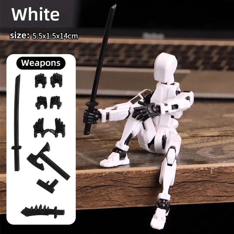 Multi-Jointed Movable Robot Mannequin – 13 Poseable Action Figures Toy Econic Blanks