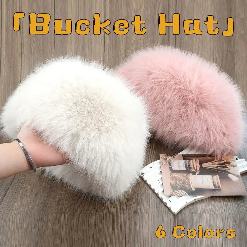 New Fluffy Fur Women's Winter Hat Winter Snow Ski Cap Female Faux Fur Thick Warm Windproof Hat Russian Hat Mink Fisherman's Hat Purest Peak