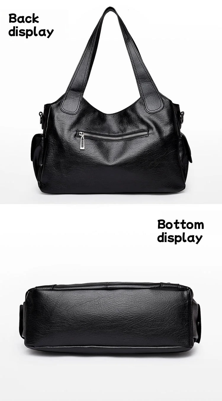 Pu shoulder bag fashionable temperament zipper opening design daily commuter handbag Quick Pick Grocers