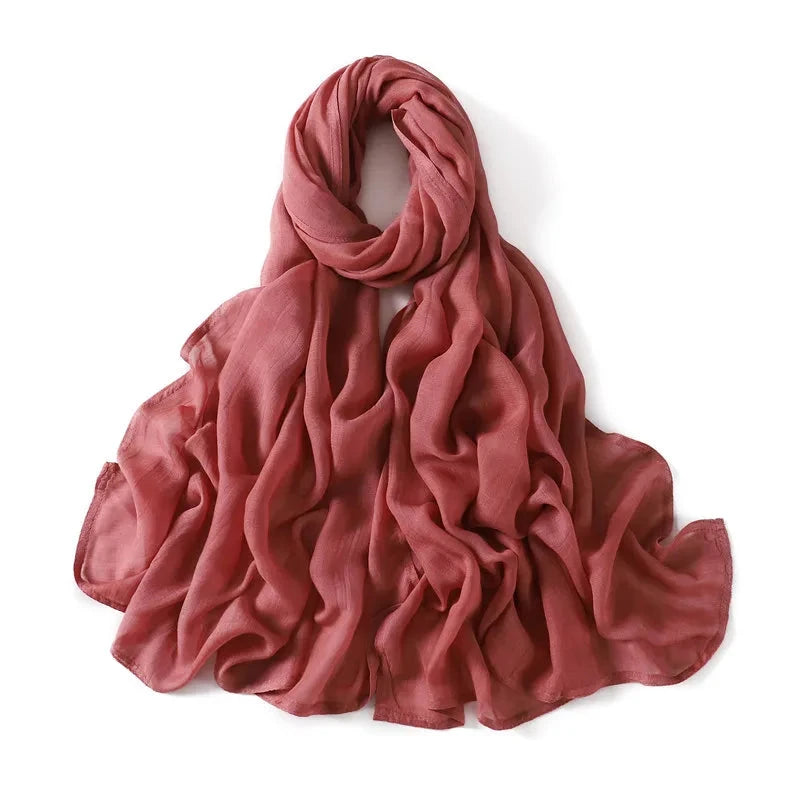 Women Big Size Plain Solid Cotton Rayon Hijab Scarf Lady High Quality Wraps and Shawls Musulman Headband Islamic Turban 180*95Cm Econic Blanks