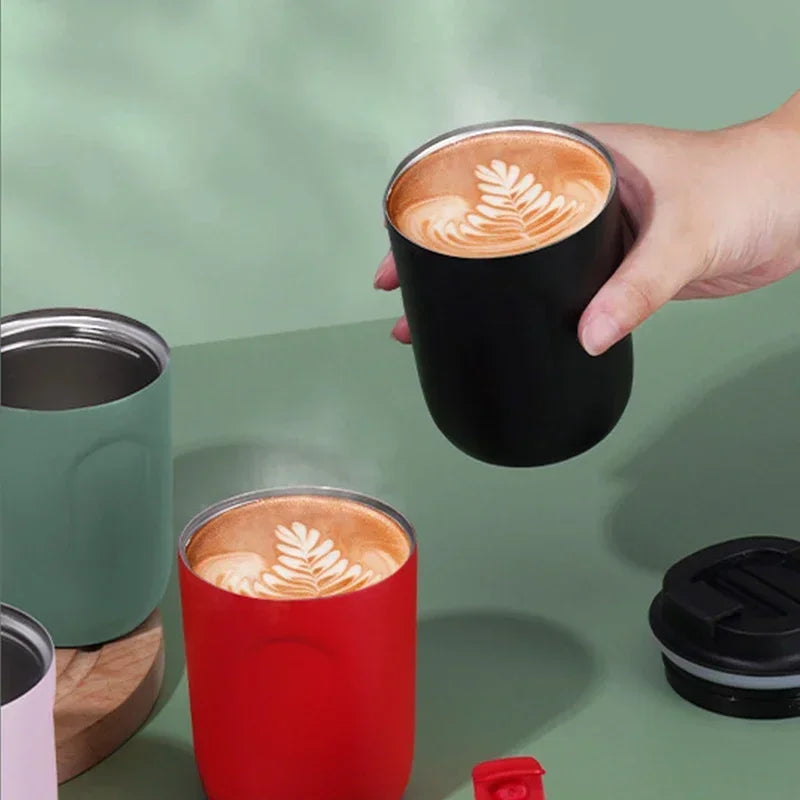 Mini Thermos Bottle Coffee Mug Stainless Steel Cup Thermal Leakproof Vacuum Flask Double Wall Tumbler Insulated Travle Drinkware Quick Pick Grocers