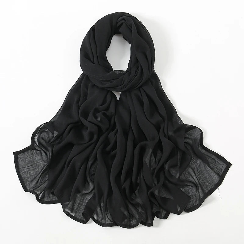 Fashion Modal Hijab Rayon Cotton Shawls Muslim Hijabs For Women Plain Scarf Big Size Headscarf Islamic Turban Headband 190*85cm Quick Pick Grocers