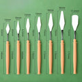 7Pcs Stainless Steel Oil Painting Knives Artist Crafts Spatula Palette Knife Mixing Knife Scraper Art Tools Econic Blanks