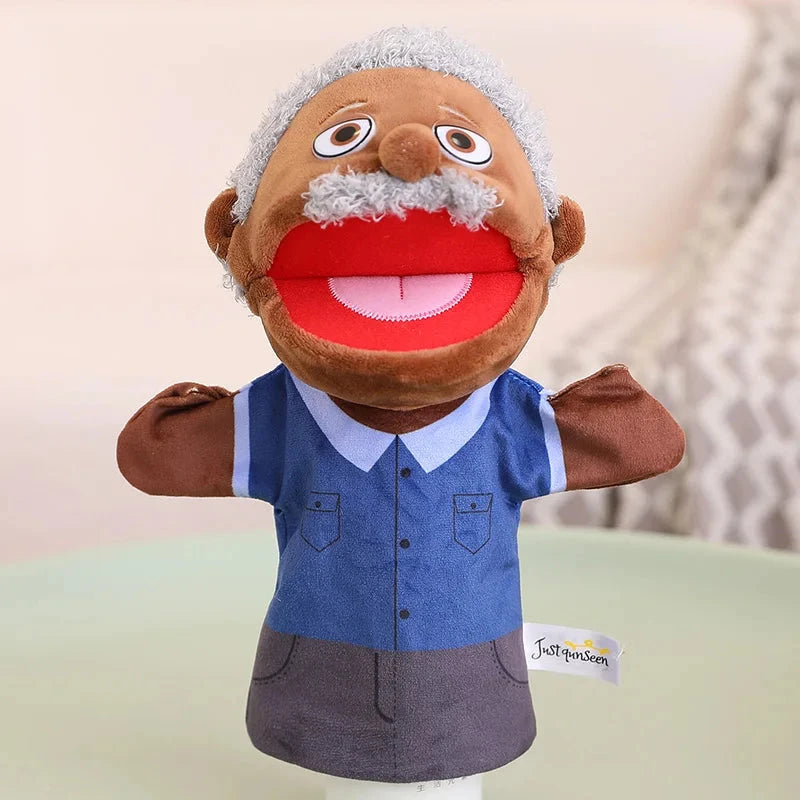 28-33cm Kids Plush Finger & Hand Puppet Popular Activity Boy Girl Role Play Bedtime Story Props Family Role Playing Toys Doll Econic Blanks