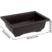 Rectangular Flowerpots Plastic Bonsai Plants Pot Square for Flower Balcony Garden Yard Landscape Bonsai Pot Trays Home Decor Quick Pick Grocers