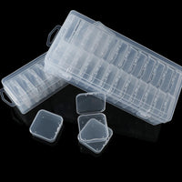 Bead Organizer Box 12/24/30Pcs Small Clear Plastic Bead Storage Containers with Hinged Lid for Storage Crafts Jewelry Organizer Purest Peak