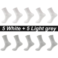 10Pairs/Lot Men Combed Cotton Socks Black Casual Business Breathable High Quality Man Sock New For Male Plus Size EU38-48 Quick Pick Grocers