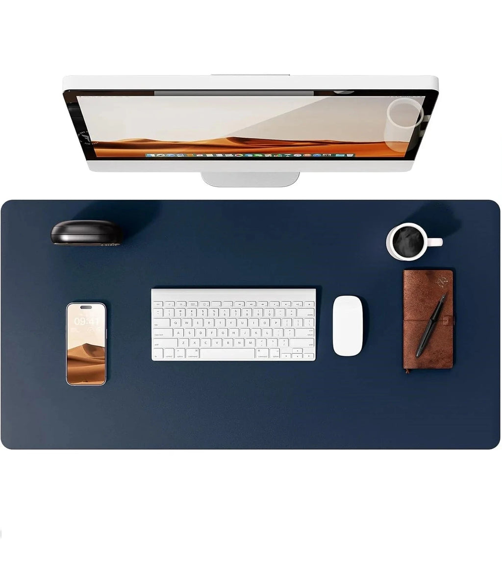 Large Mouse Pad,Office Desk Mat, Leather Desk Pad Protector, Non-Slip PU Leather Desk Blotter, Laptop Desk Pad Econic Blanks