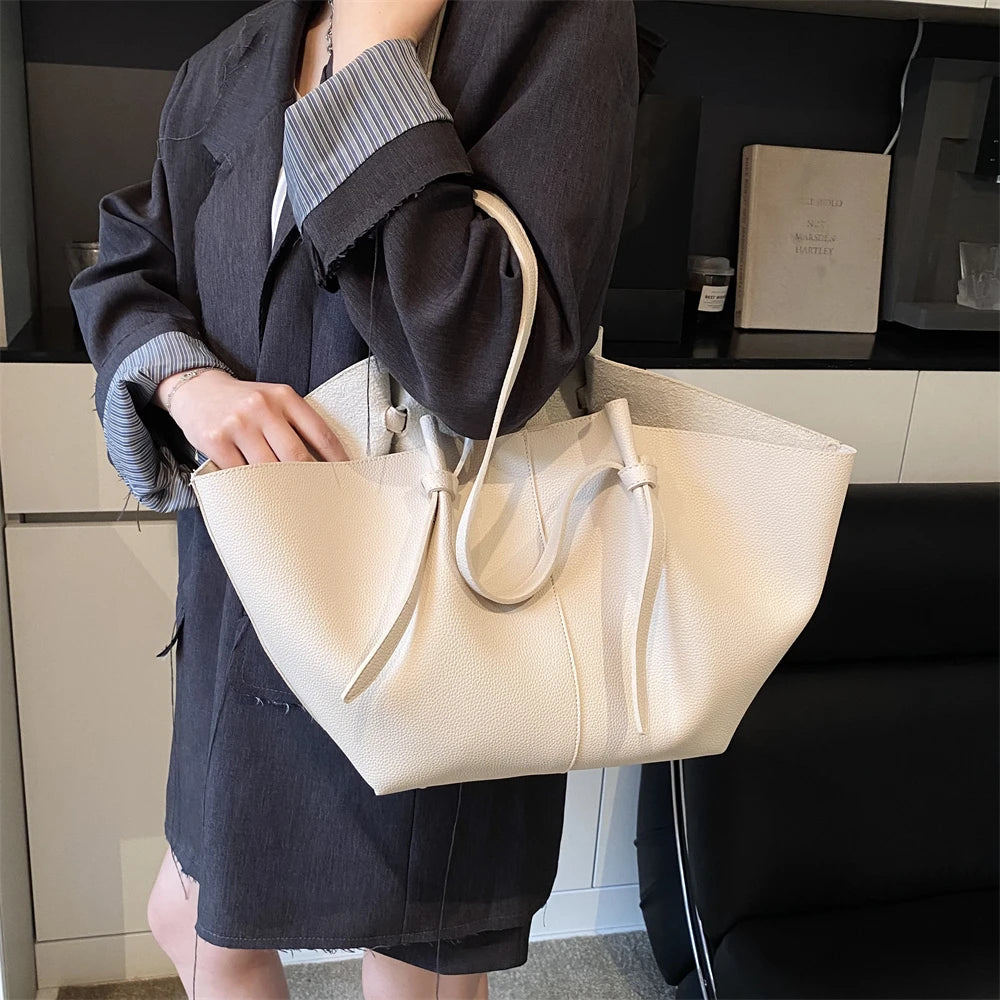 Branded Designer Shoulder Tote Bags For Women Soft PU Leather 2-IN-1 Big Capacity Shopper Tote Set 2025 Luxury Designer Handbags Quick Pick Grocers