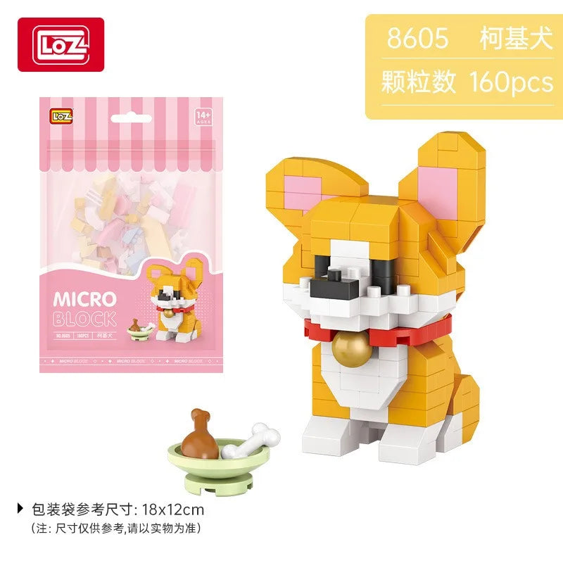 LOZ cute Cartoon Cat Animal Toy Dolphins owls chick cats dogs Model Diamond Particle Block Assembly Toys for Children's Gift Quick Pick Grocers