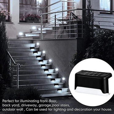 32/24/16/12/8/4Pcs Solar Deck Lights Outdoor Waterproof LED Fence Lights Garden Step Lamp for Patio Stairs Railing Pathway Step Quick Pick Grocers