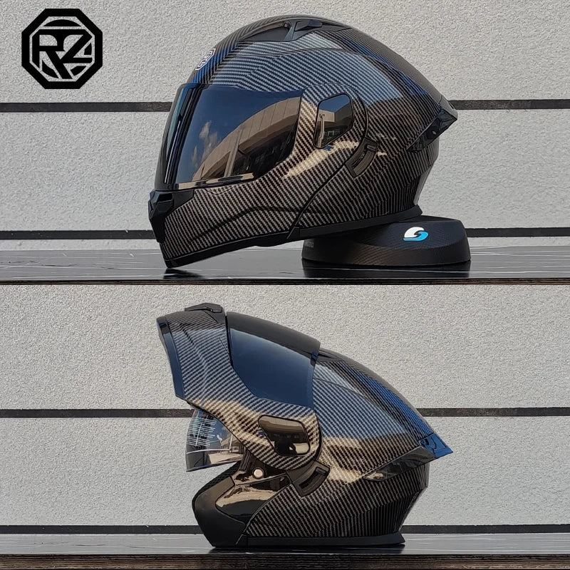 ORZ Personalised Motorcycle Full Face Helmet Men Women Fashion Dual Lens Helmets Motocross Racing Modular Flip Up Casco Moto Quick Pick Grocers