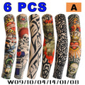 6 PCS Tattoo Sleeves Unisex Summer Cycling Sun Protection Arm Covers Beach Driving Fishing Breathable Nightclub Elastic Sleeves Quick Pick Grocers